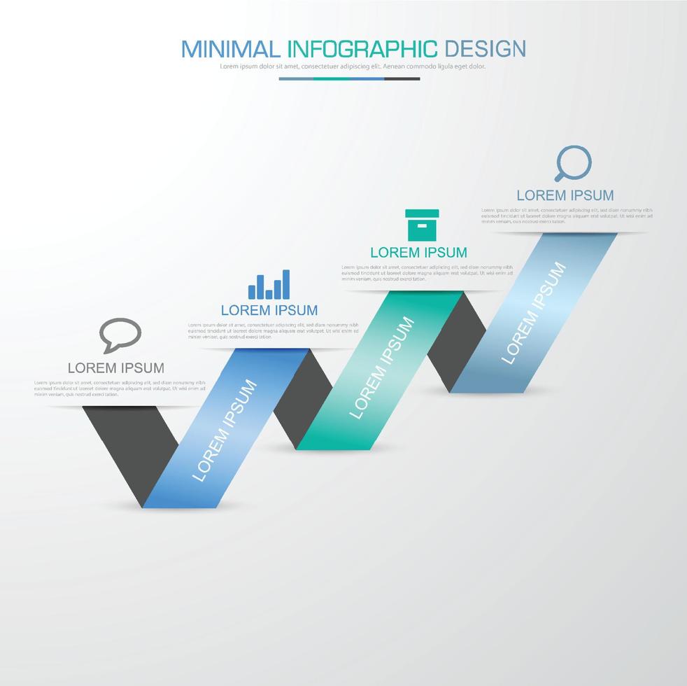 elementos infográficos con icono empresarial en proceso de fondo a todo color o diagramas de flujo de trabajo de pasos y opciones,elemento de diseño vectorial eps10 ilustraciónirhg vector