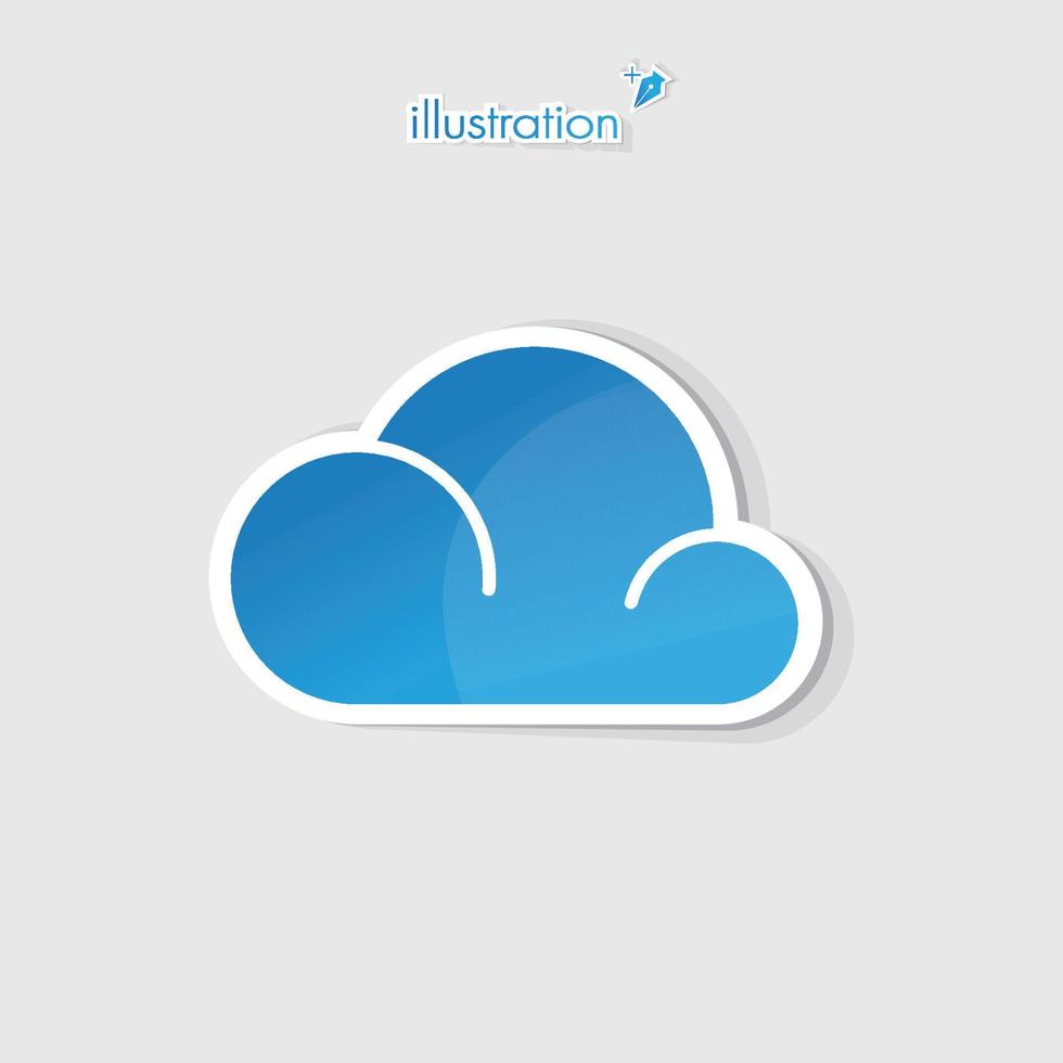 símbolo de nube, ilustración vectorial eps10 vector