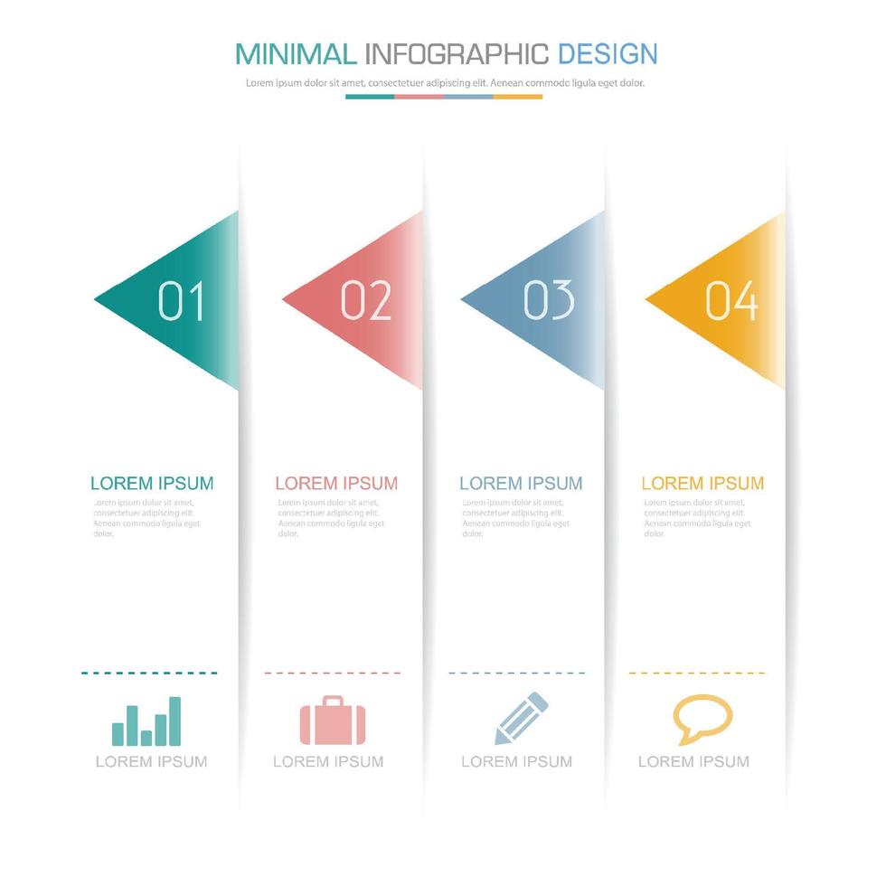 Business infographic template the concept is circle option step with full color icon can be used for diagram infograph chart business presentation or web , Vector design element illustrationA