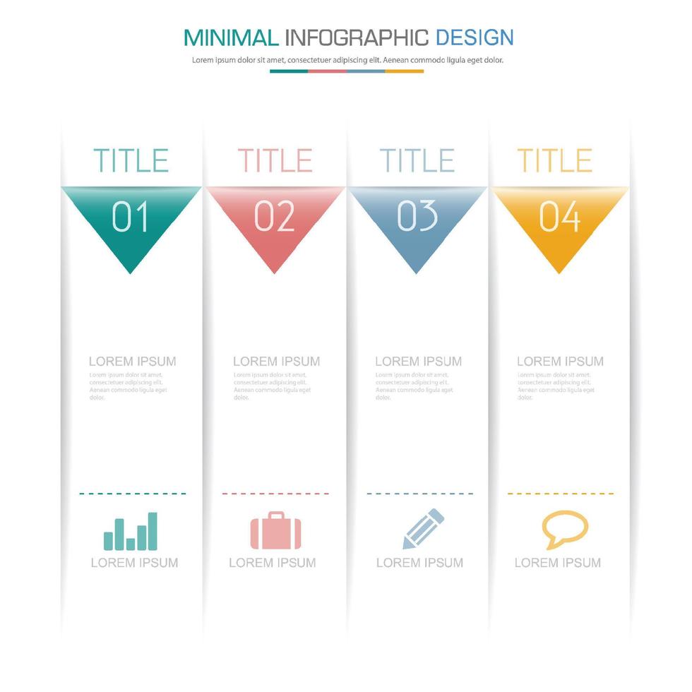 Business infographic template the concept is circle option step with full color icon can be used for diagram infograph chart business presentation or web , Vector design element illustrationA