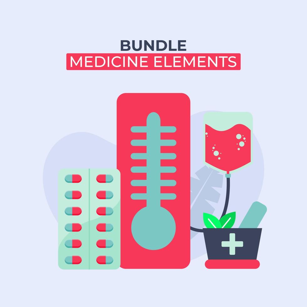 set of medicine elements vector illustration. elements for web, flyer, banner,website.corona virus,covid 19. bundle of medical elements. flat design style