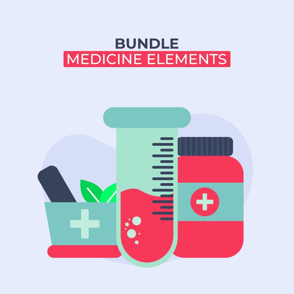 set of medicine elements vector illustration. elements for web, flyer, banner,website.corona virus,covid 19. bundle of medical elements. flat design style