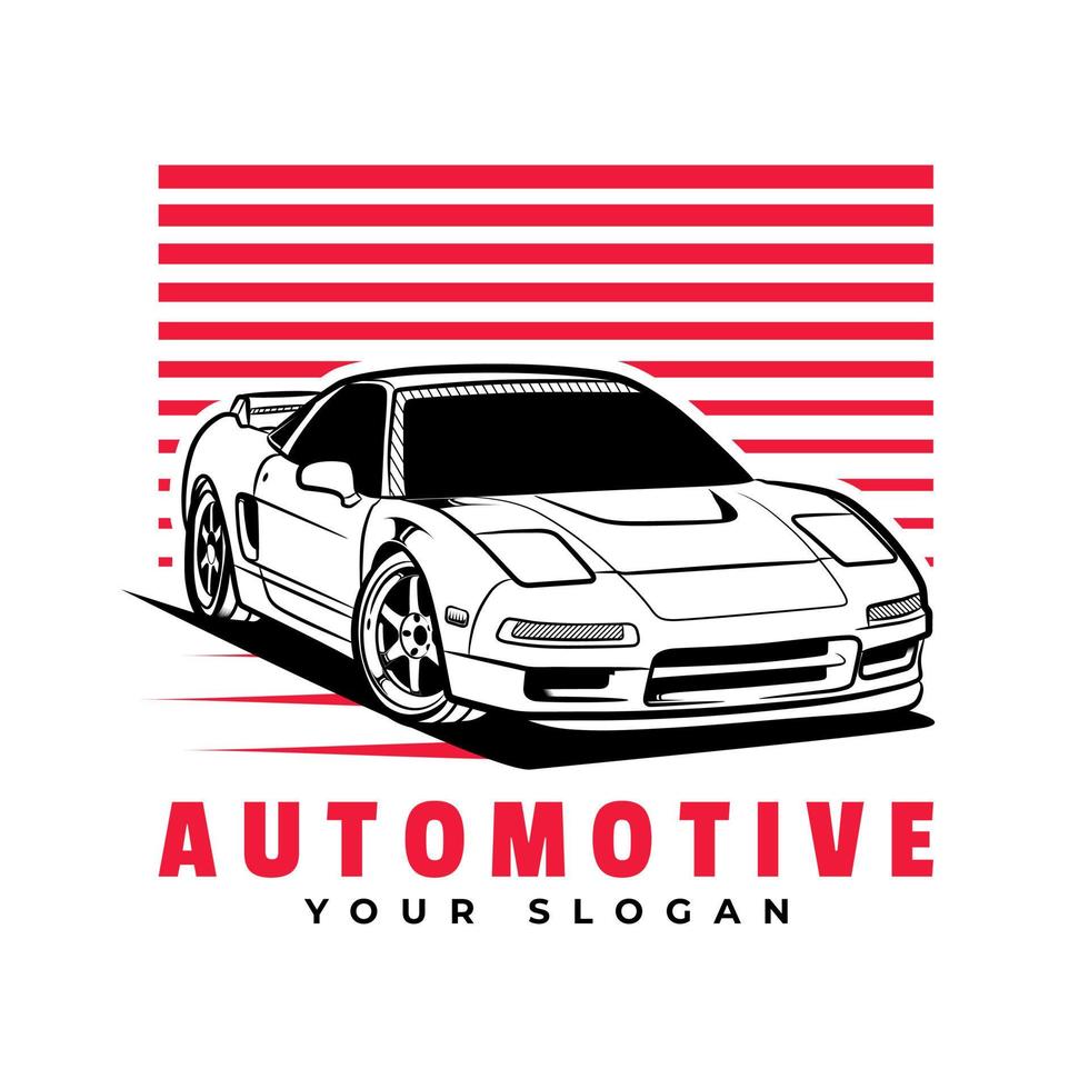 plantilla de logotipo de silueta de coche automotriz. vector