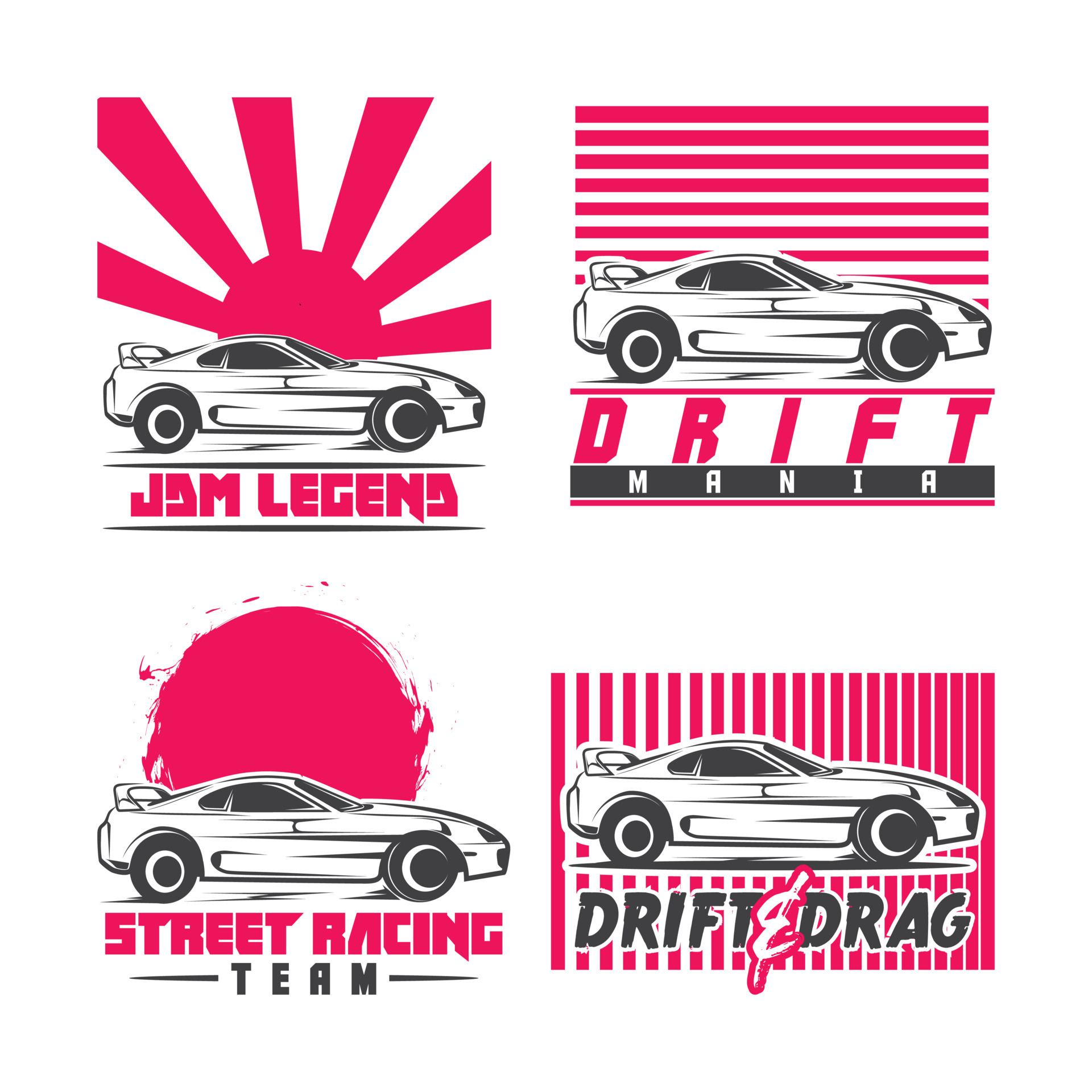 japanese racing drift car logo. 7645243 Vector Art at Vecteezy 