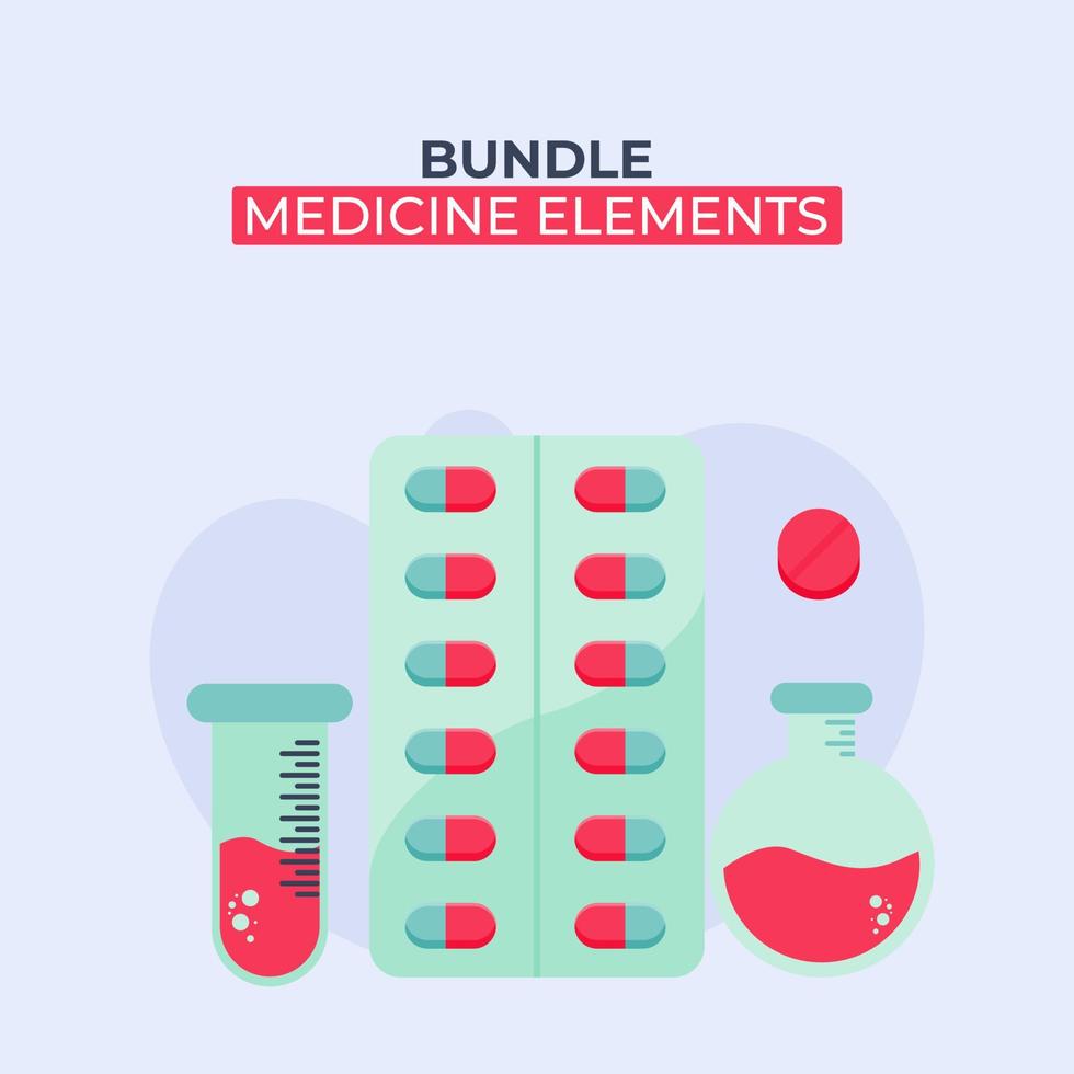 set of medicine elements vector illustration. elements for web, flyer, banner,website.corona virus,covid 19. bundle of medical elements. flat design style