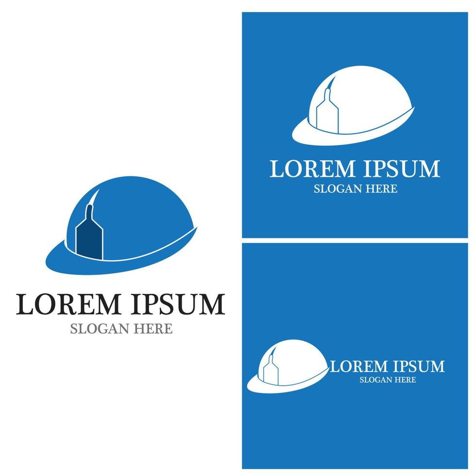 Safety  helmet industry logo vector