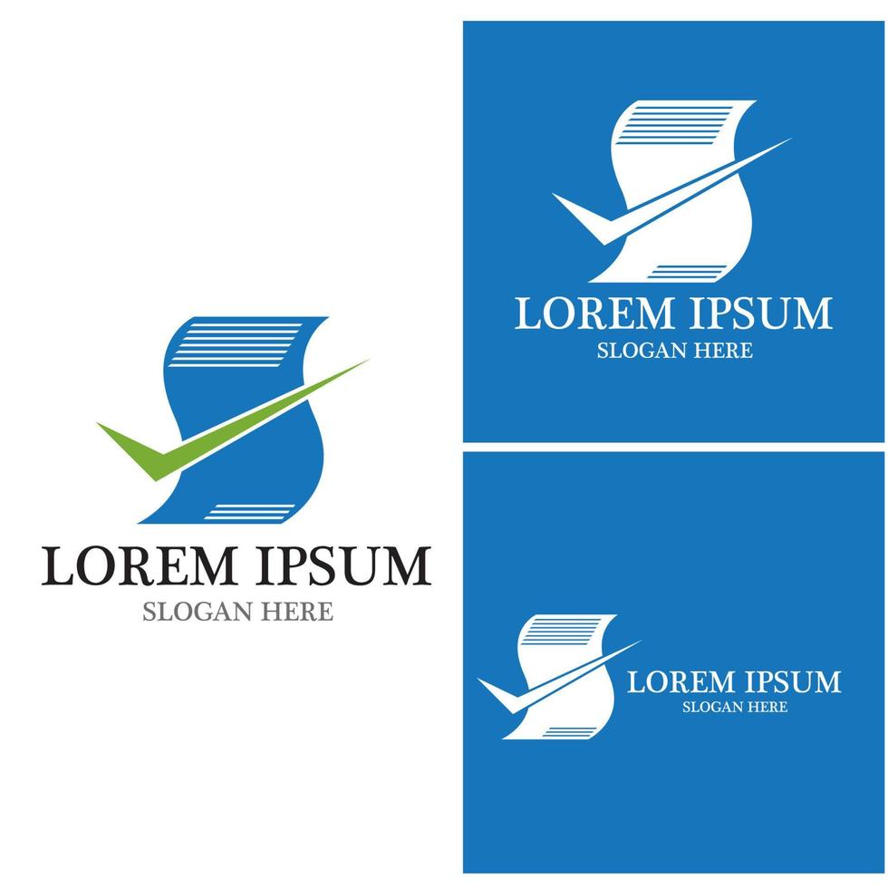 Document logo vector template illustration