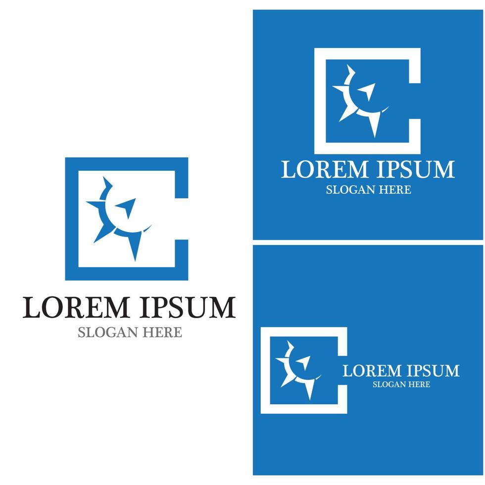 Compass icon and symbol vector template