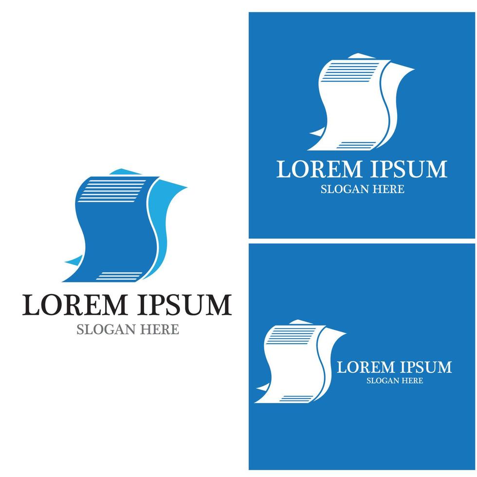 Document logo vector template illustration