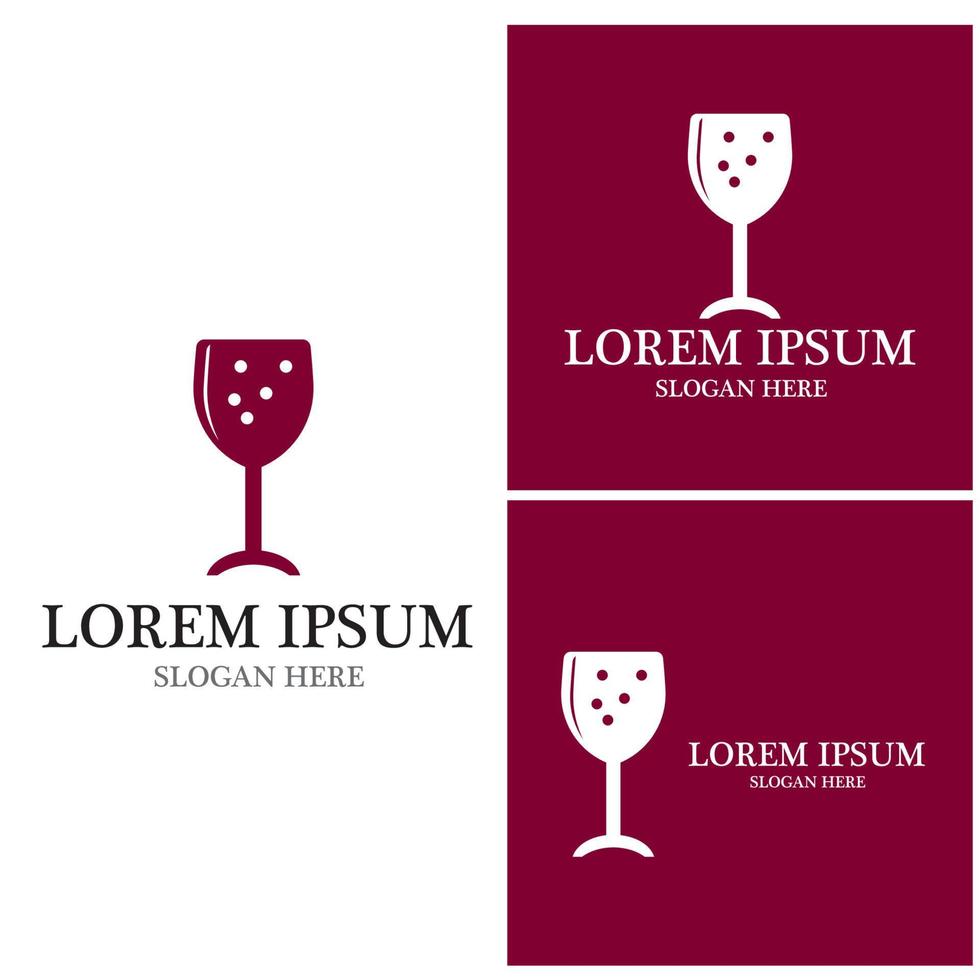 Wine icon and symbol vector template