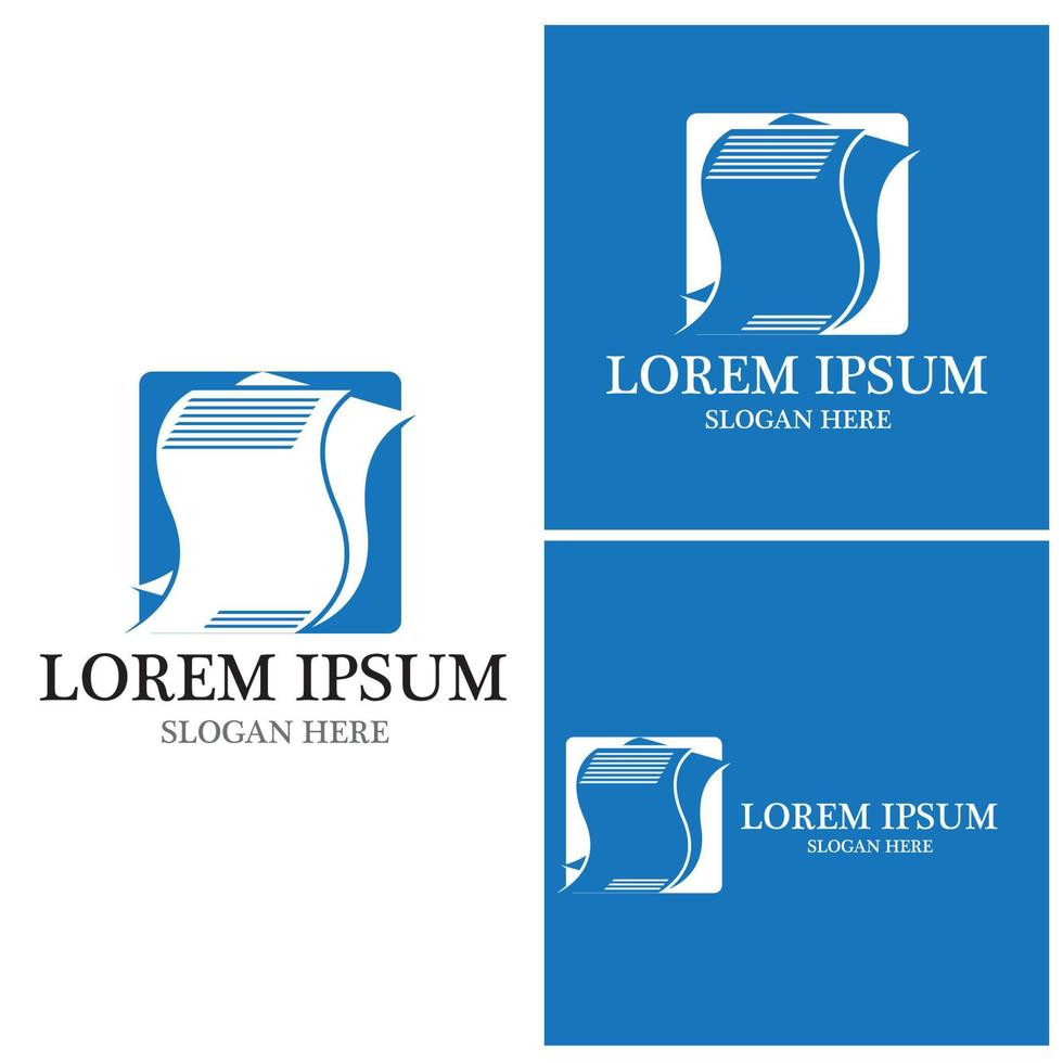 Document logo vector template illustration
