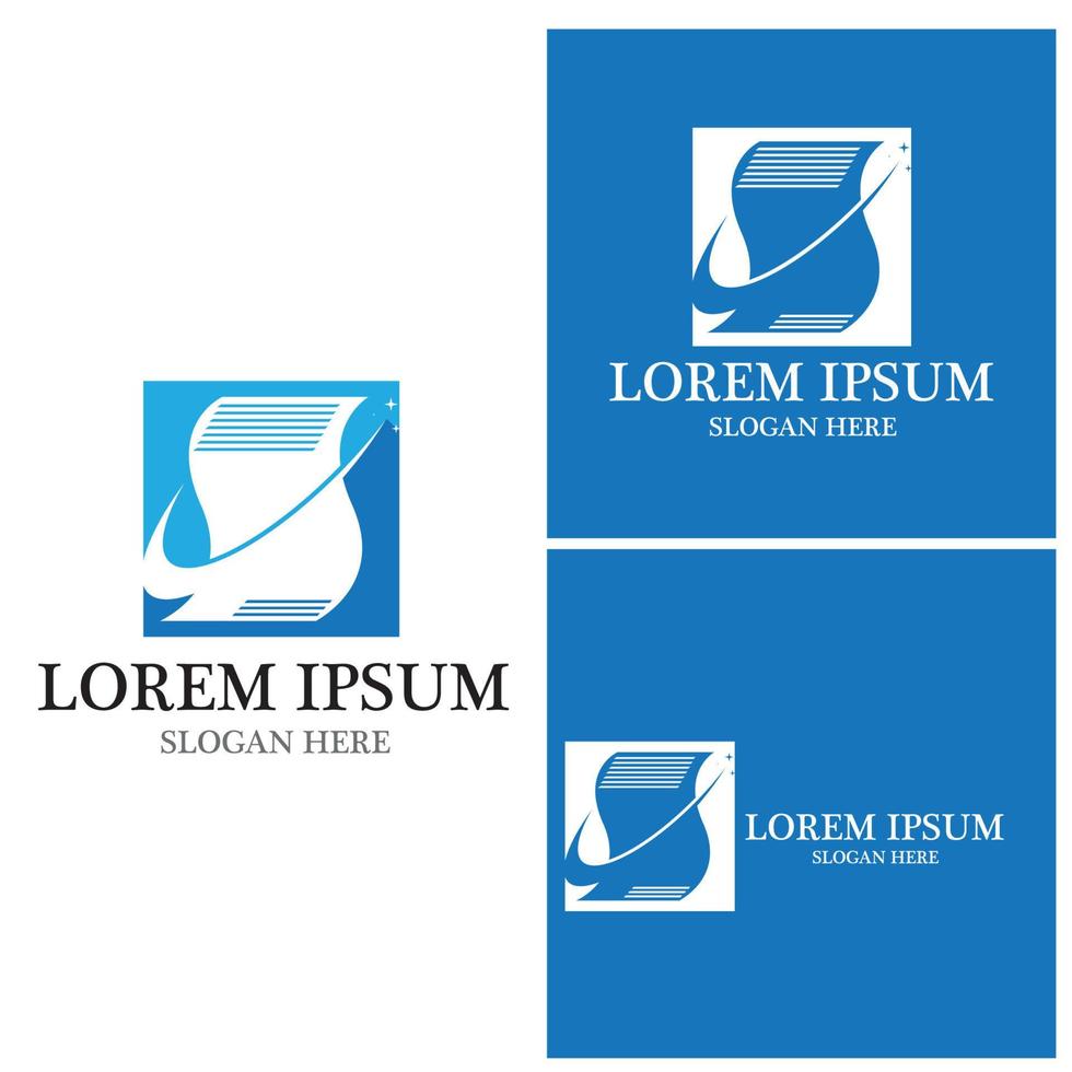 Document logo vector template illustration