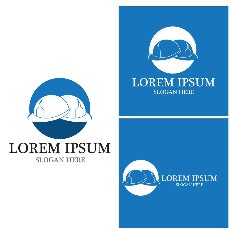 Safety  helmet industry logo vector