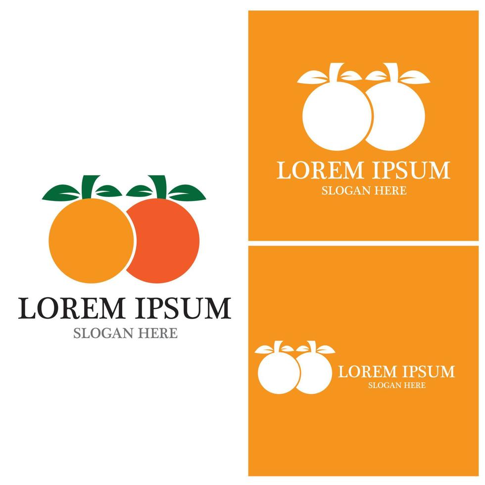 diseño de logotipo naranja vector