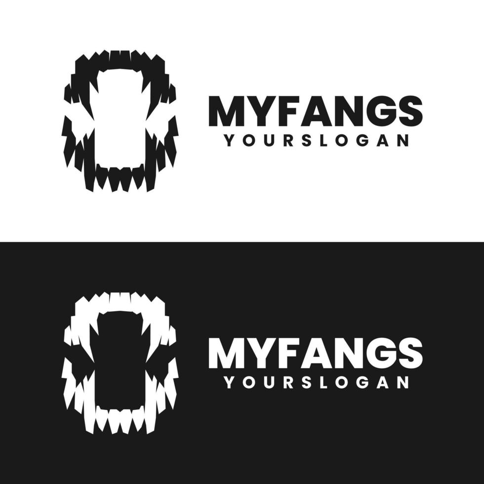 my fangs logo design template vector