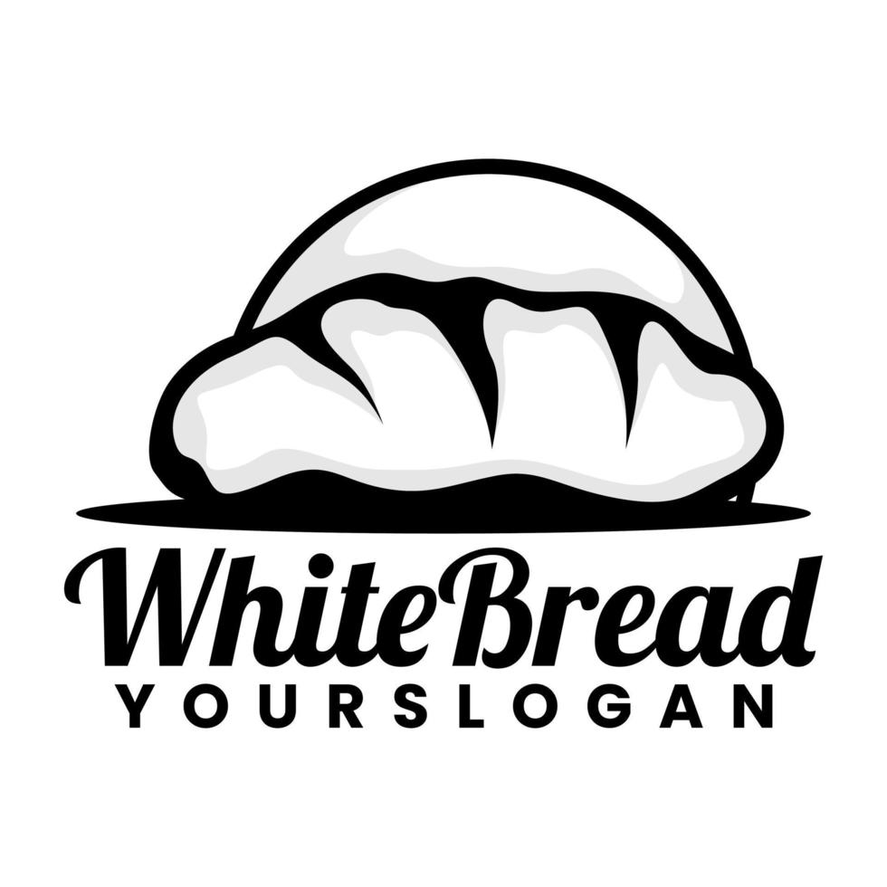 white bread logo design template vector