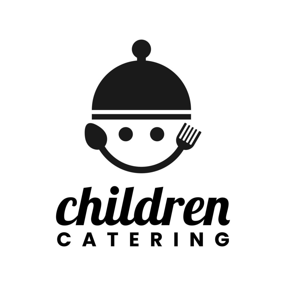children catering logo design template vector