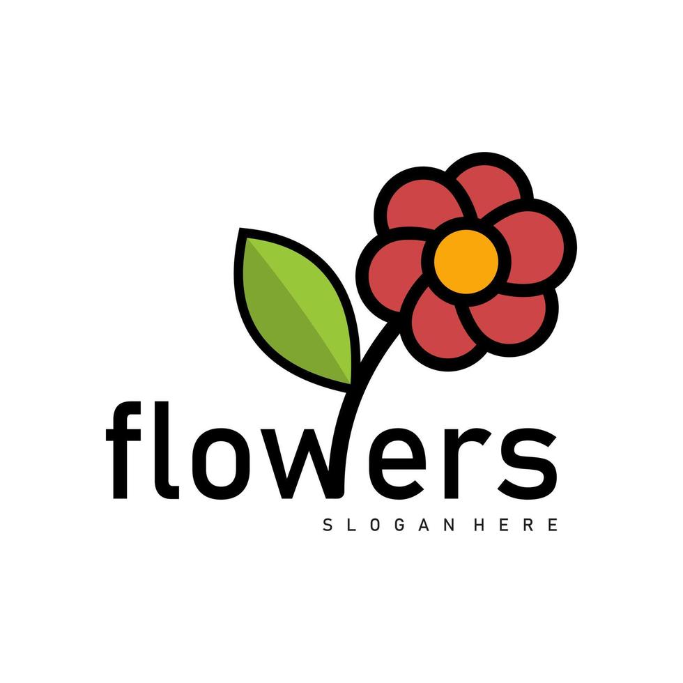 flower logo design icon vector