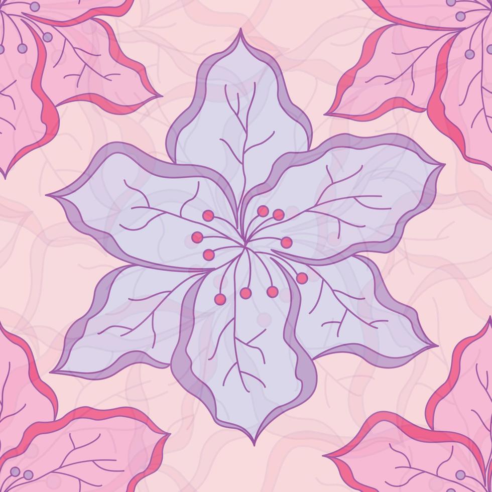 elegancia de patrones sin fisuras con fondo floral. fondo de flor de hibisco. vector