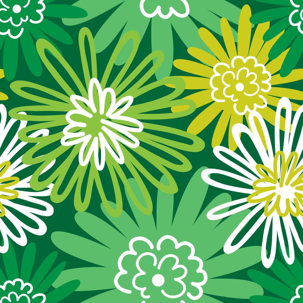 diseño de tela con flores simples. adorno botánico plano con elementos minimalistas en un fondo suave. fondo de naturaleza para textiles. vector