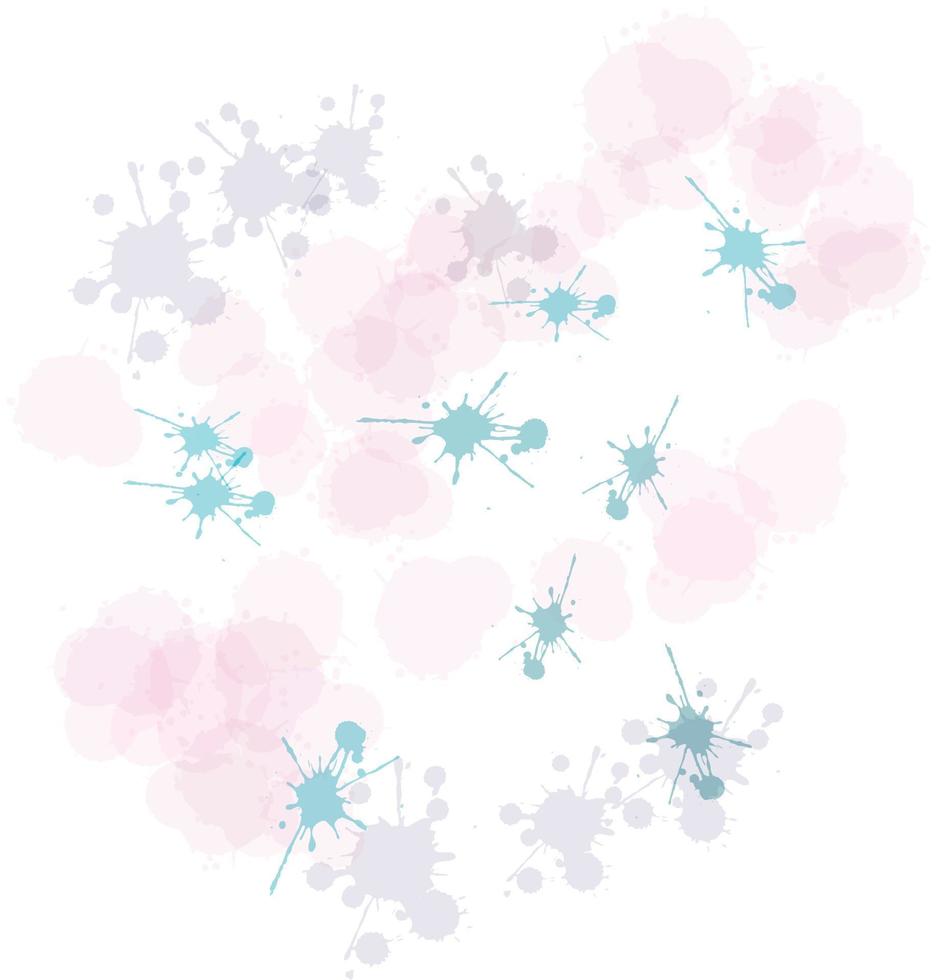 Watercolour texture paint stain background border in the form of spots of splashes of multicoloured vector illustration