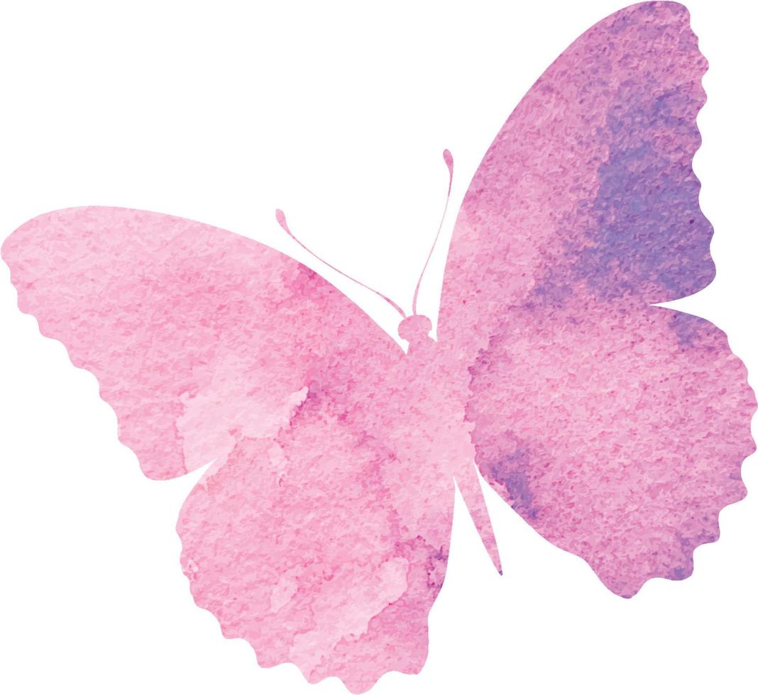 Watercolour butterfly. Multicolour design  silhouette. Print, stickers, laser vector