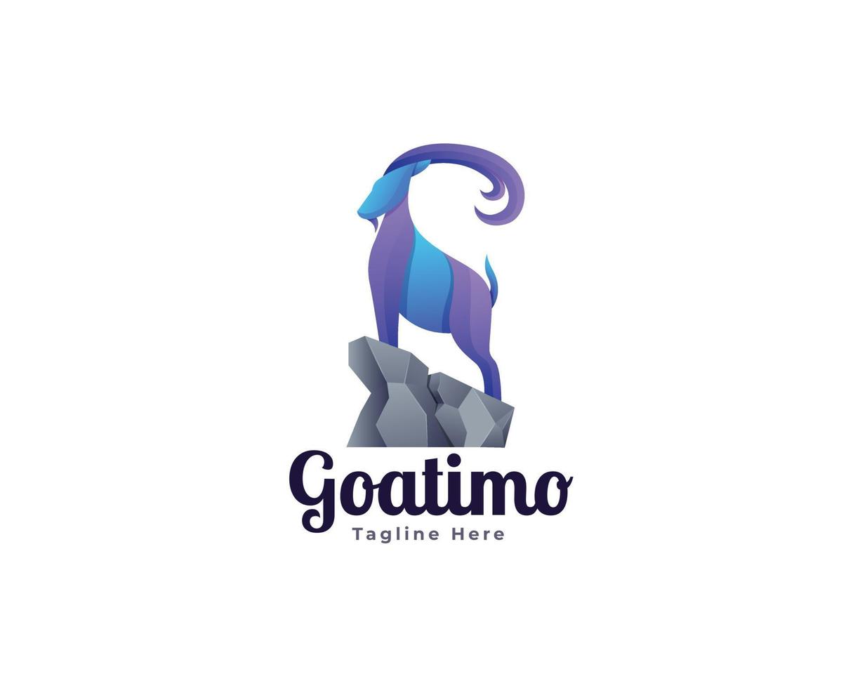 Mountain Goat Logo Template vector