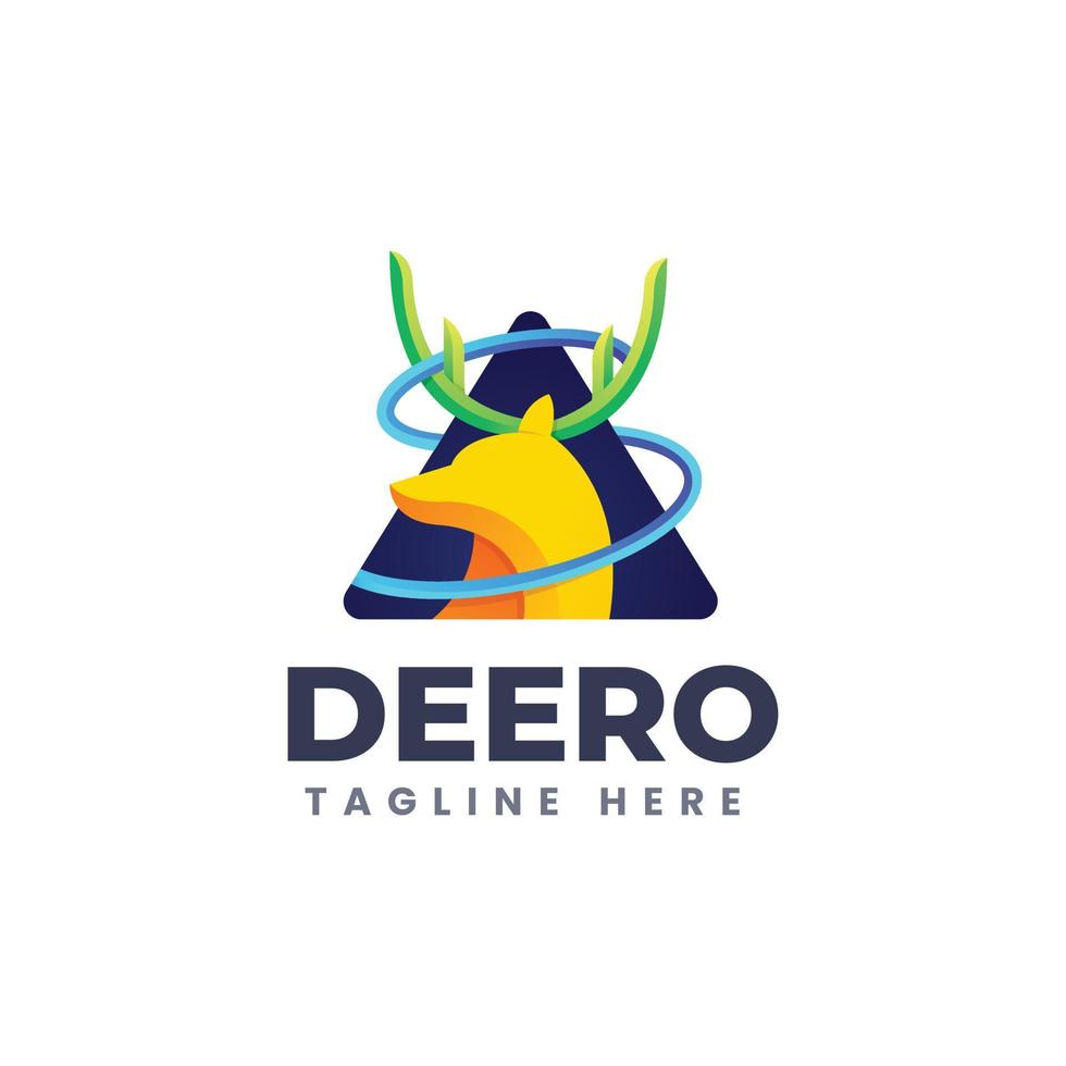 Fantasy Deer Logo Template vector