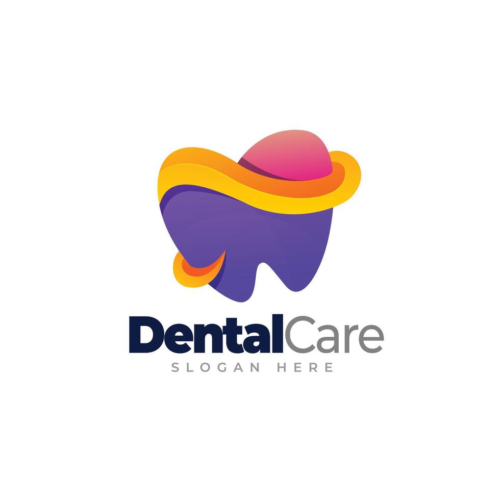 plantilla de logotipo de cuidado dental vector