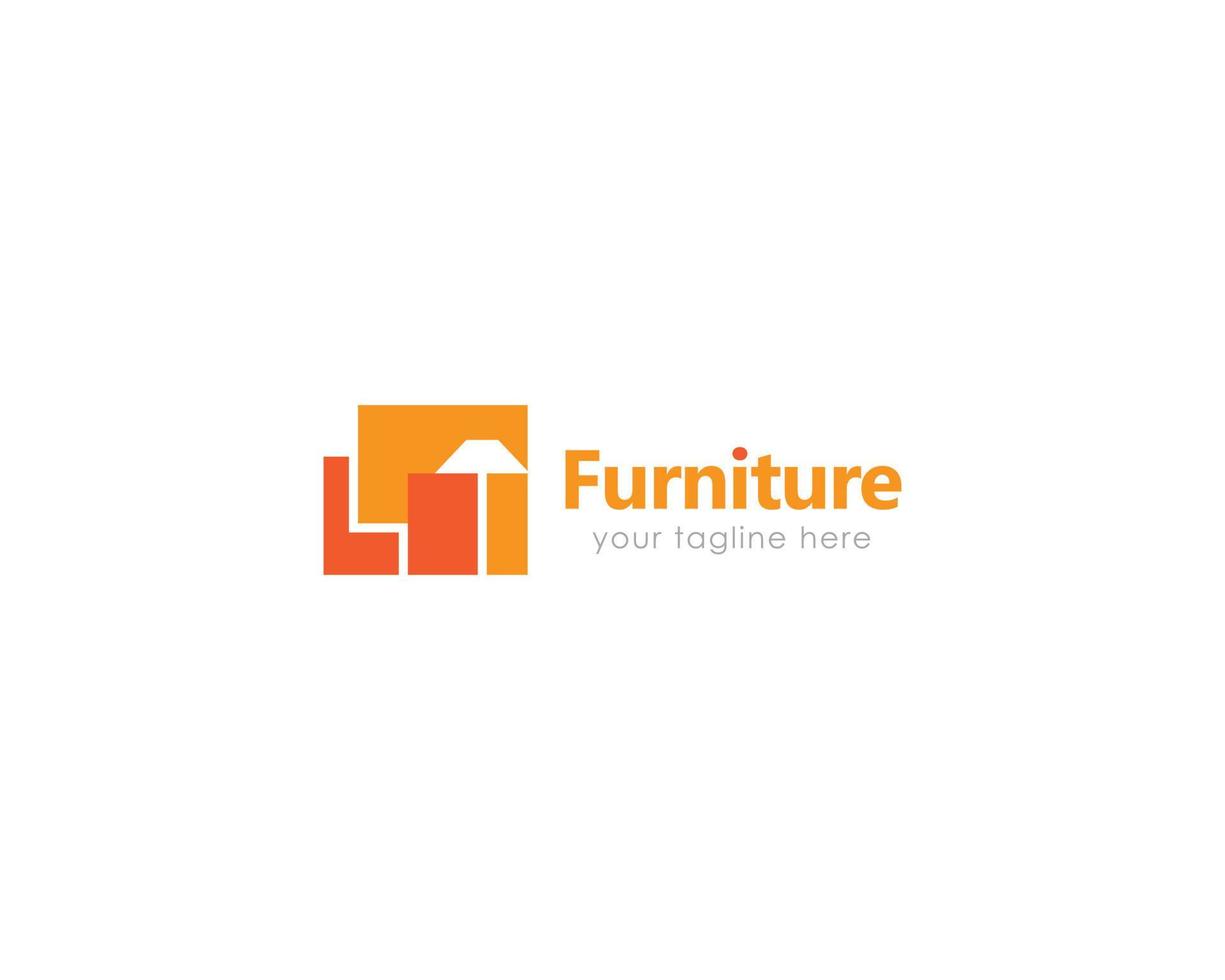 plantilla de logotipo de muebles vector