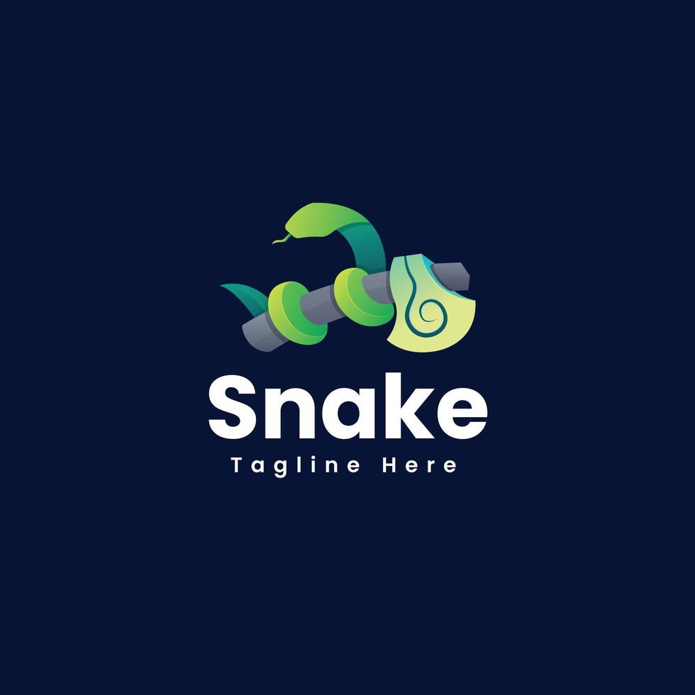 Snake Axe Logo Template Design vector