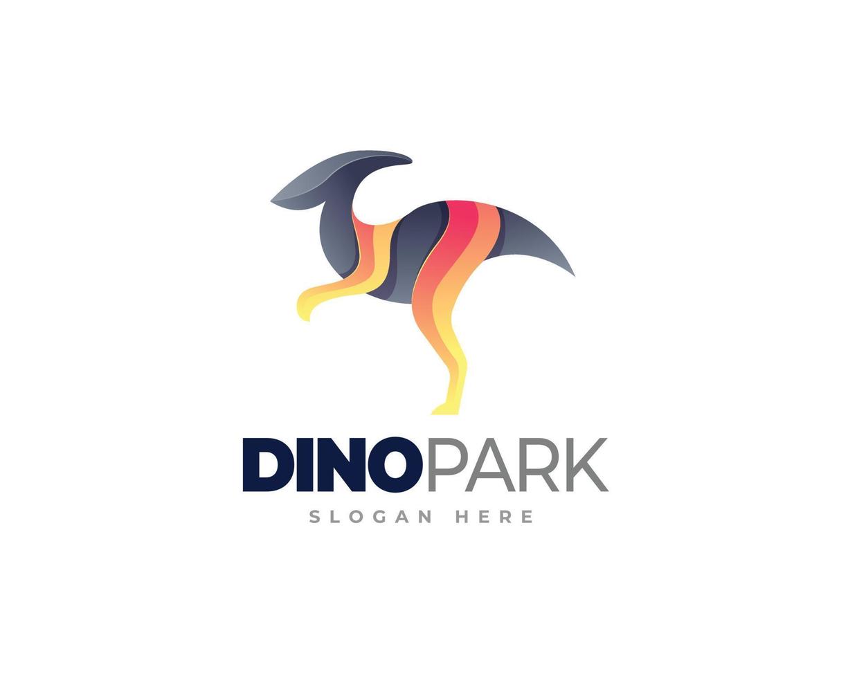 plantilla de logotipo de dinosaurio vector