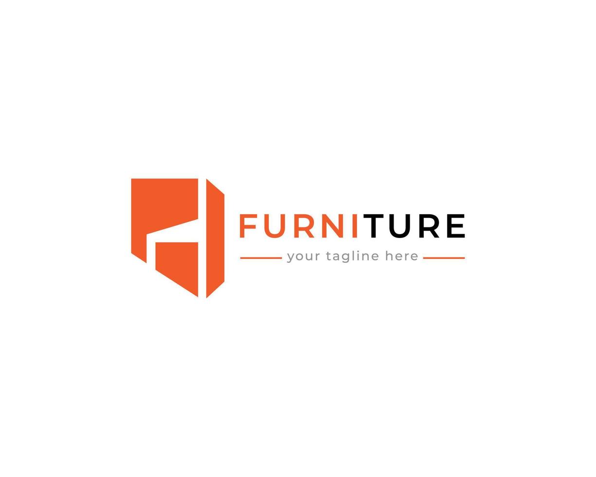 plantilla de logotipo de muebles vector