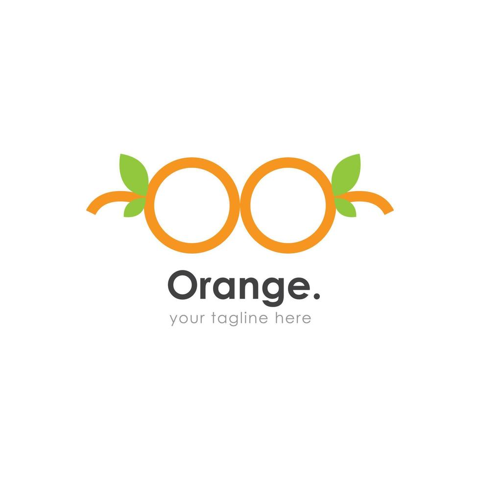 plantilla de logotipo de naranja fresca vector