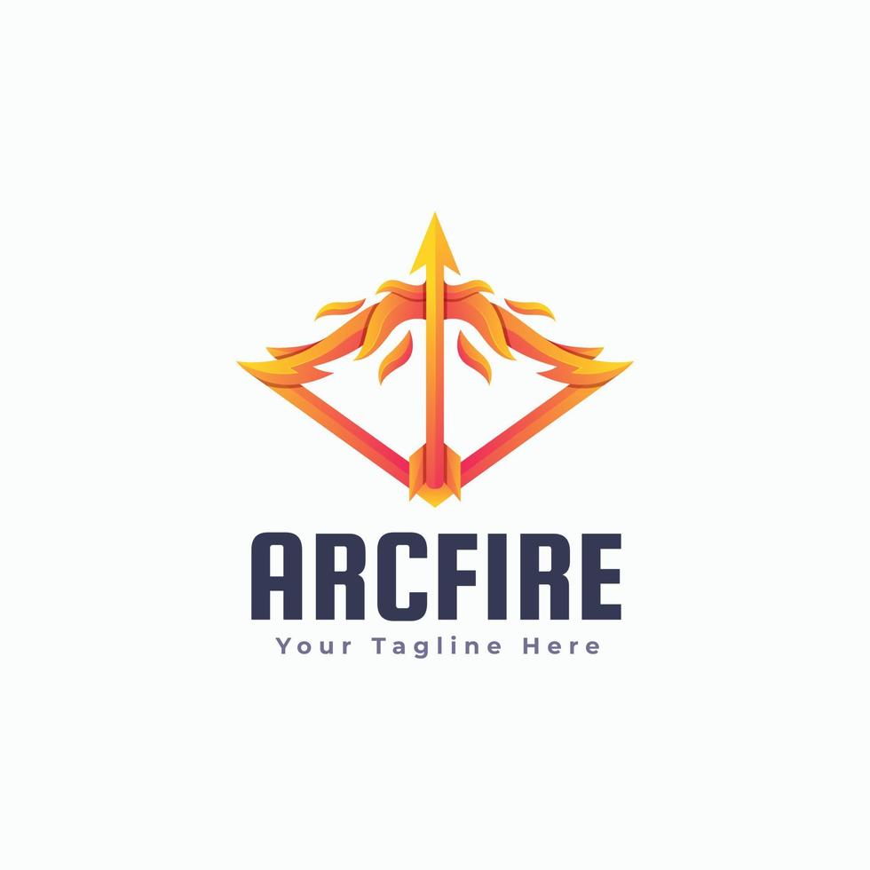 Fire Arrow Logo Template vector