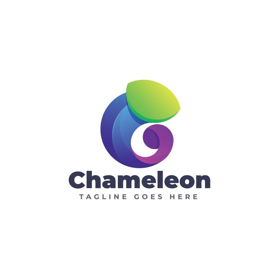 Chameleon Logo Template vector