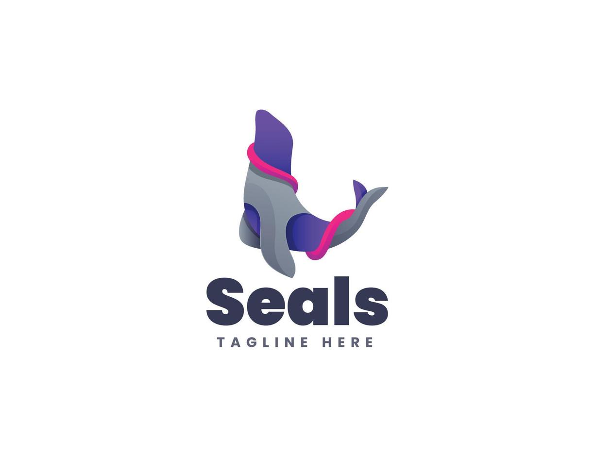 Seals Logo Template Design vector