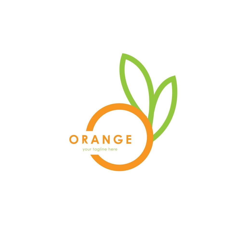 plantilla de logotipo de naranja fresca vector