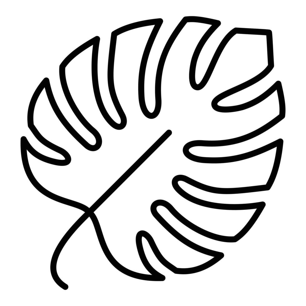 Monstera Line Icon 7647507 Vector Art at Vecteezy