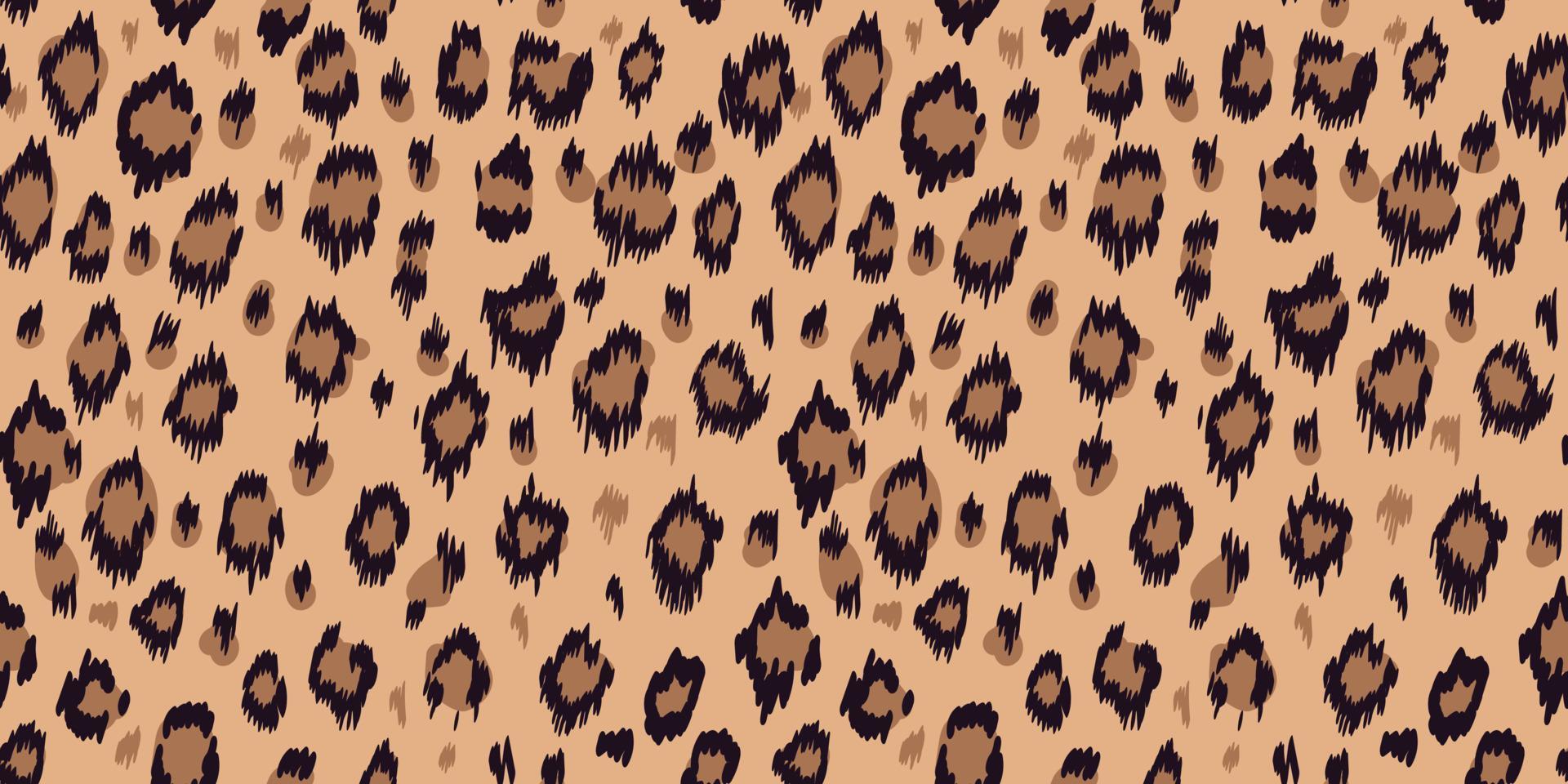 Leopard seamless pattern. Vector african background. Wild animal wallpaper.