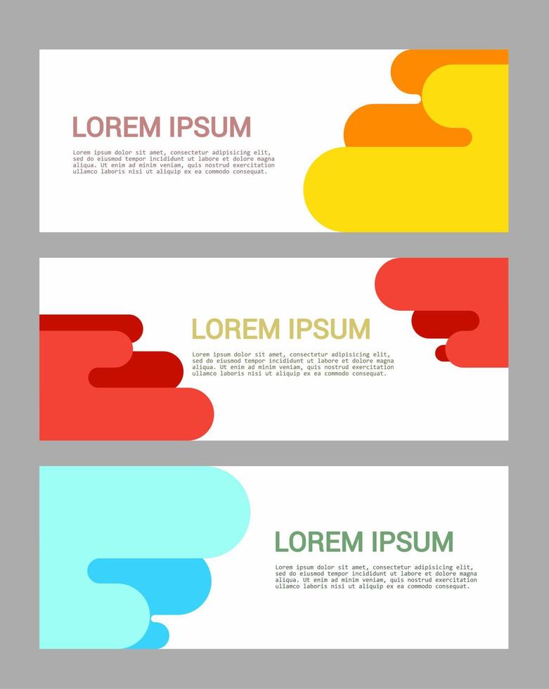 Abstract banner template vector design