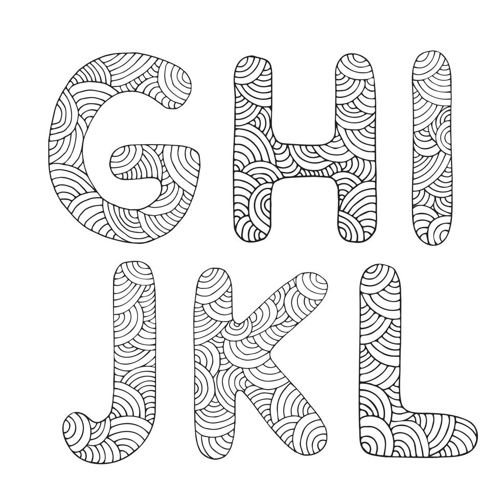 Alphabet Capital Letters And Special Characters Drawing 7649453 Vector