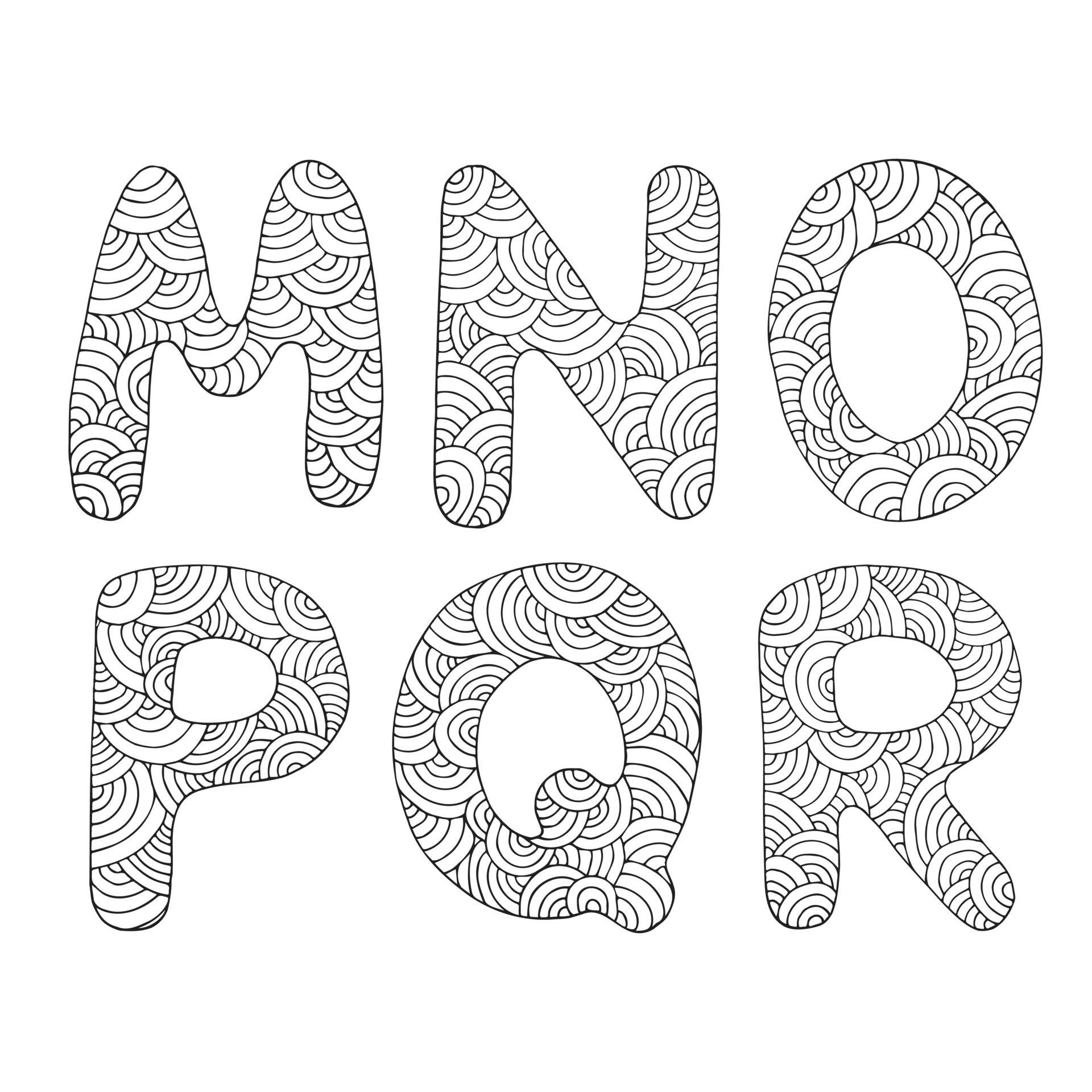 Cute hand drawn alphabet made in vector. Doodle letters for your design