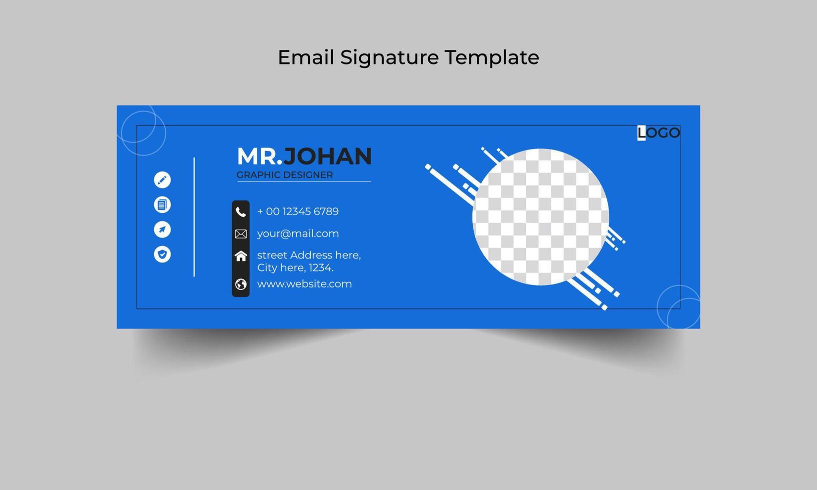 email signature template vector