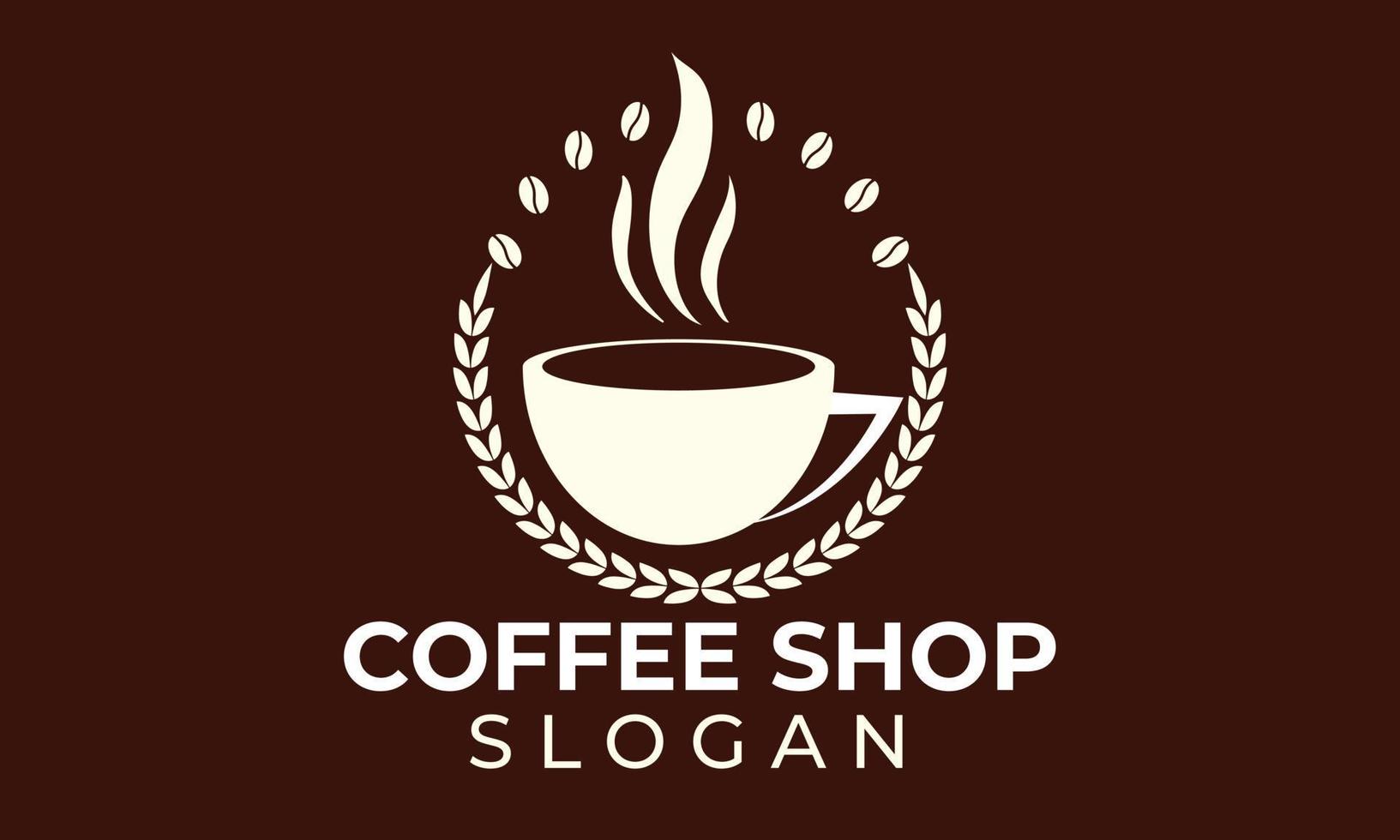 logotipo de la tapa de café. diseño de iconos de café. diseño de taza de café. vector