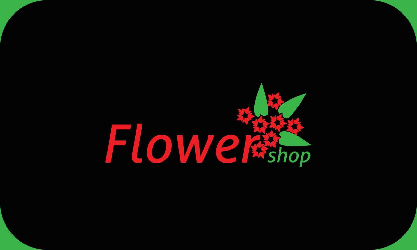 Flower logo design. Flower shop icon. vector