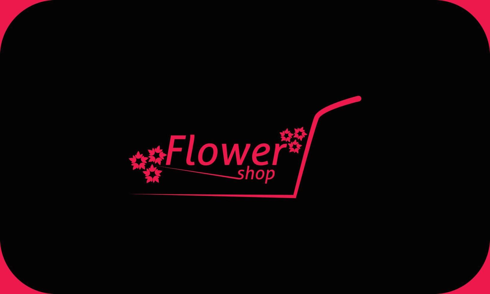 diseño de logotipo de flores. icono de la tienda de flores. vector