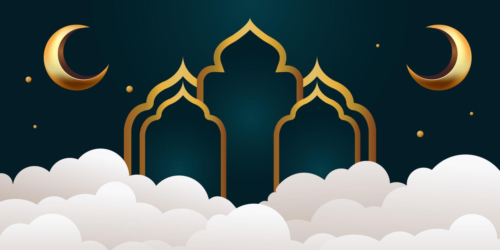 ramadan kareem banner background design illustration vector