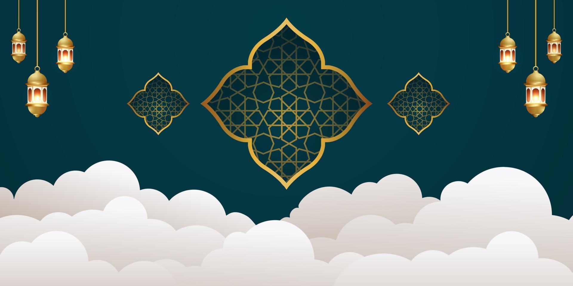 ramadan kareem banner background design illustration vector