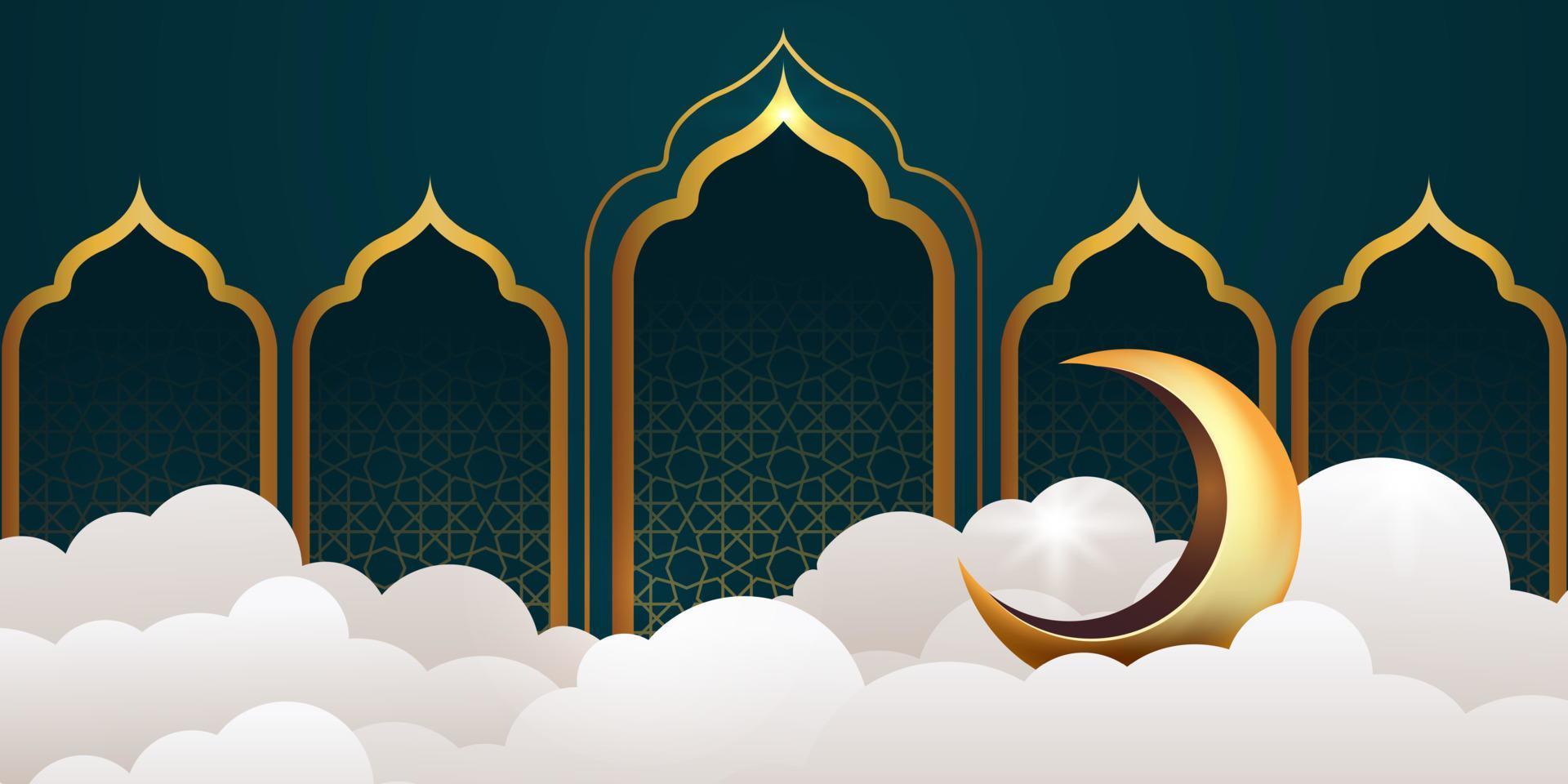 ramadan kareem banner background design illustration vector